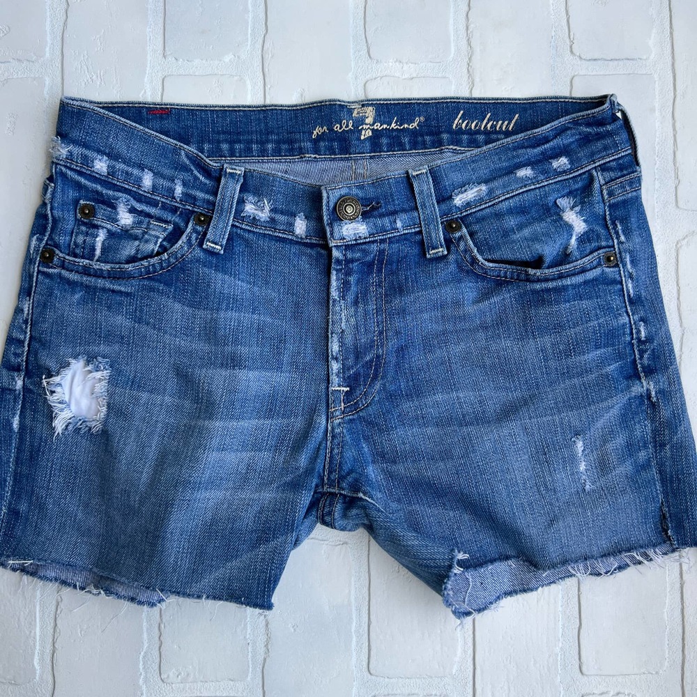 7 For all Mankind Cut Off Denim Jean Shorts -Size 27/4 US